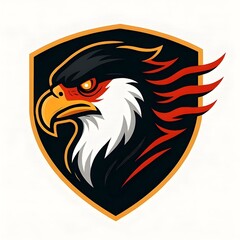 Crested Caracara Wrath Esports Mascot Logo Vector
