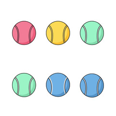 Fototapeta premium Vibrant and playful illustration of colorful tennis balls for diverse purposes and design needs