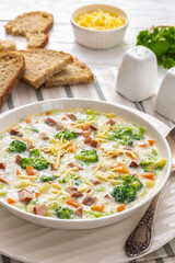 Sausage Vegetable Chowder, tasty thick creamy soup