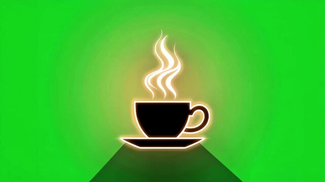 cup of hot coffee with smoke