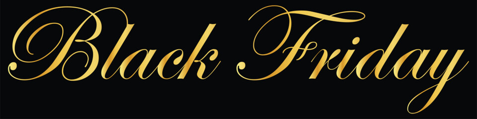Black friday calligraphy text on background. Typography design. Vector illustration. 
