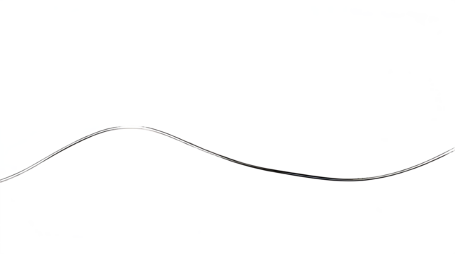 A thin silver metallic thread or wire with a gentle wave shape isolated on transparent background - Powered by Adobe