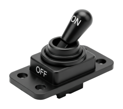 Switch toggle mechanism in action workshop product isolated on transparent background