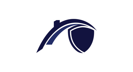 Abstract And Dynamic Logo Representing Security, Protection, And Architecture Concepts