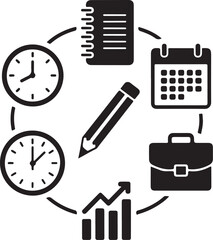 Fototapeta premium Manage your time and goals for business success