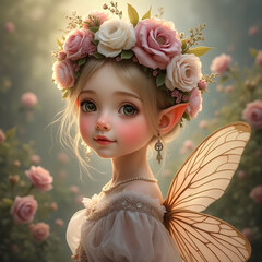 little cute roses fairy