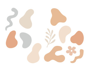 Collection of Modern Organic Shape and Abstract Vector Elements