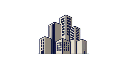 Fototapeta premium Abstract Cityscape with Modern Buildings Representing Urban Development and Growth