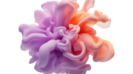 Abstract Liquid Splash – Transparent PNG, Purple & Orange Fluid Art, Modern Background for Branding & Web.