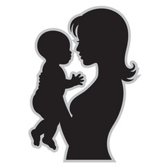 Silhouettes of people, men and women. Group of people standing. Silhouette of a businessman and a woman standing. Set of silhouettes of business people, men and women team