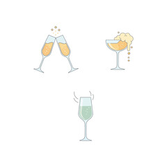 Elegant Champagne Glasses for Celebrations and Toasts