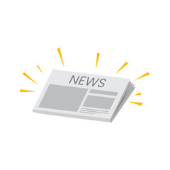 Newspaper illustration white background icon design vector