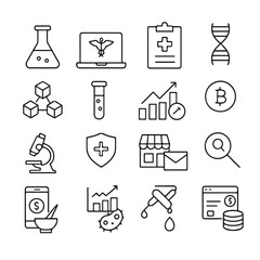 Medical Research and Lab Icons