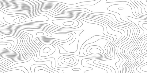 Abstract Terrain Flow Lines &ndash; Minimal Contour Map Vector Design.