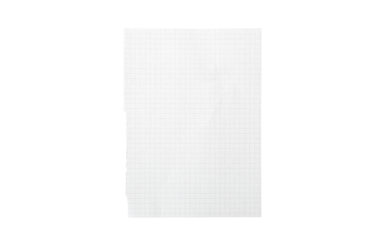 Graph Paper Sheet On White Background, Grid Paper For Notes, Drafting, And School Use