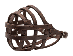 Dog muzzle training accessory product isolated on transparent background