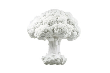 White cauliflower isolated on white background