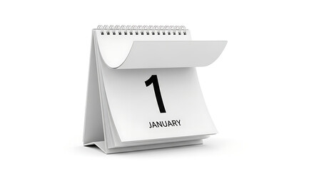 Calendar Page Turning To January 1