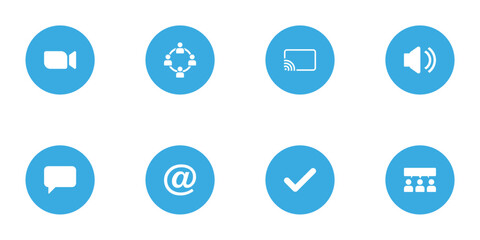 Circular User Interface Icon Set for Web and Mobile Apps