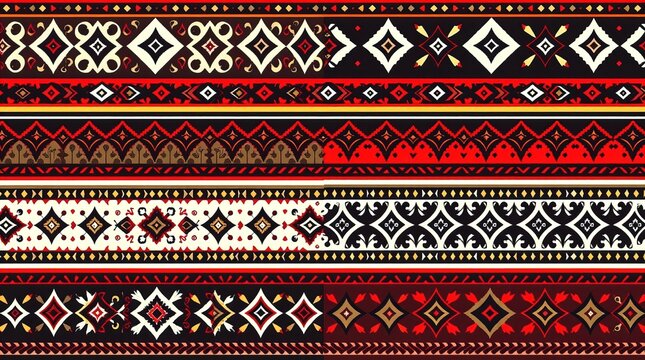 Detailed ethnic pattern design, showcasing a rich tapestry of cultural heritage and artistic expression