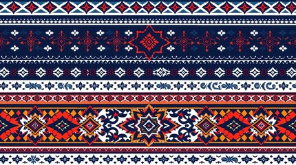 Intricate Geometric Textile Design in Earthy Tones 