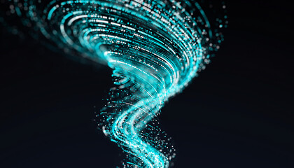 Abstract blue background loop with line geometry representing the mental concept of thought and mind