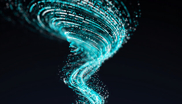 Abstract blue background loop with line geometry representing the mental concept of thought and mind