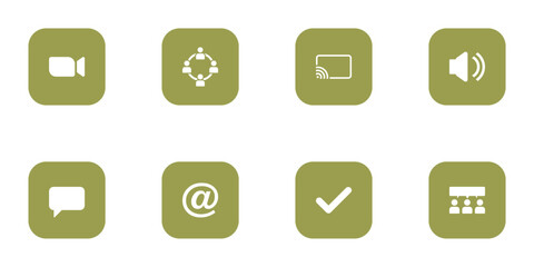 Minimal Black UI Action and Communication Icons Set