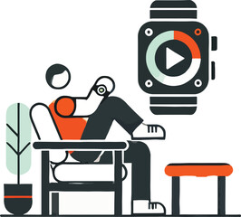 A man enjoying lesiure time