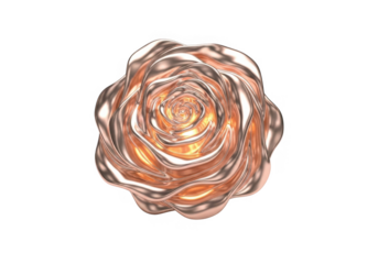 Abstract organic swirl shape isolated on transparent background