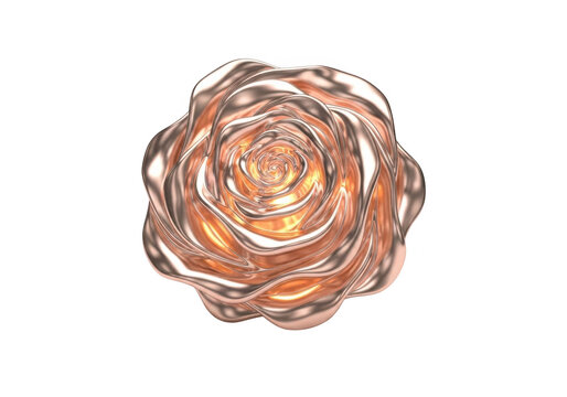 Abstract organic swirl shape isolated on transparent background