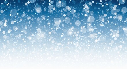 Fototapeta premium Winter holiday falling snow bokeh effect on a blue gradient background
