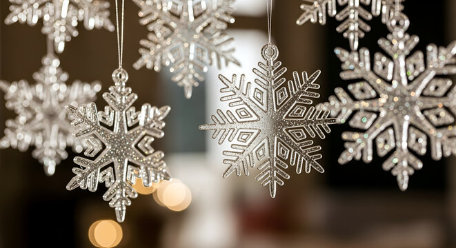 christmas snowflake decorations  - Powered by Adobe