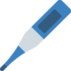 Digital thermometer displaying ninety eight point six degrees fahrenheit isolated graphic on transparent background