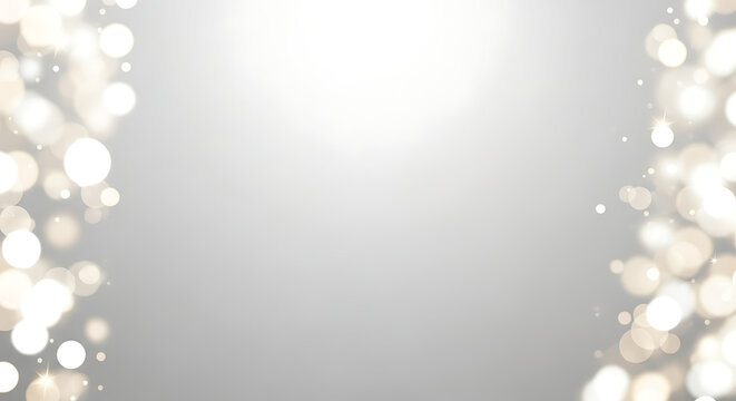 Minimal White Bokeh New Year Background With Text Space - Powered by Adobe
