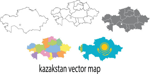 vector illustration of an abstract background for kazakhstan map