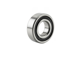 Close up of a metal ball bearing isolated on transparent background
