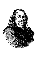 Pierre Corneille, 1606 - 1684, French classical tragedian and playwright, pioneer of 17th century drama, old vintage illustration, 1897.