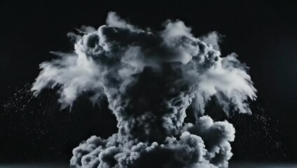 Atomic bomb explosion mushroom cloud stock footage video for visual effects and compositing use - Powered by Adobe