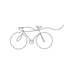 Modern One Line Mountain Bike Art