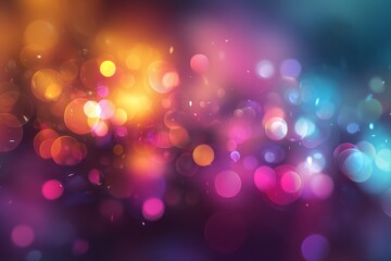Vibrant Abstract Background Colorful Bokeh Lights Soft Glows