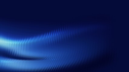 Abstract ribbed glass liquid background in blue soft gradient tones with vertical wave line noise texture and glossy light reflection, modern tech design, minimal visuals animation