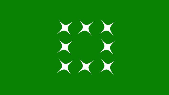 Sparkling doddle stars,twinkle Stars animated,Glitter sparkle,magical twinkling stars,Star twinkling for festive holiday event,white cartoon, motion graphics with green screen background.4K