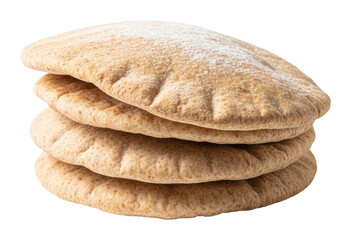 Baking fresh pita bread home kitchen food warm lighting isolated on transparent background