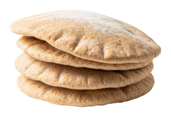 Baking fresh pita bread home kitchen food warm lighting isolated on transparent background