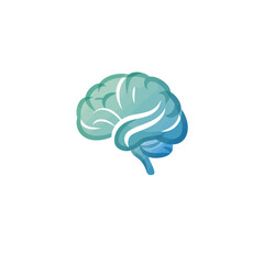 Modern gradient brain icon logo vector illustration. Stylized abstract side view of the human mind, representing intelligence, creativity, thinking, and mental health concepts.