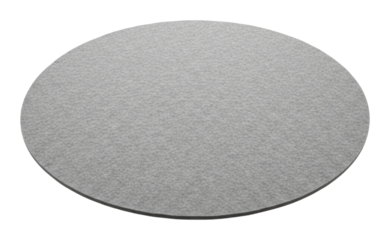 Modern round gray surface product minimalist top view isolated on transparent background