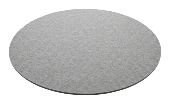 Modern round gray surface product minimalist top view isolated on transparent background