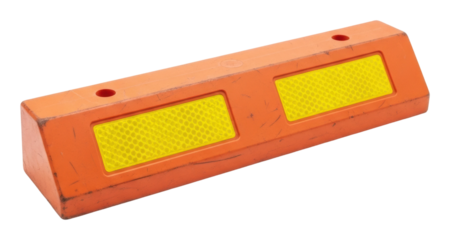 Traffic safety action roadside reflective bumper urban isolated on transparent background