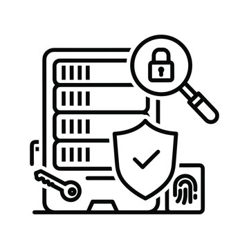 Hydroponic Grow Box Line Art Icon